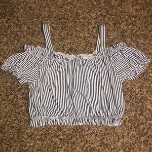 Abitual Girls off the shoulder ruffled swim top